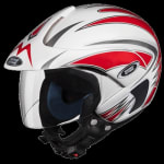 Buy OPEN FACE HELMET MARSHALL D1 DECOR  WHITE N2 (600MM) STUDDS on 0 % discount