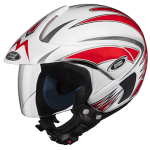 Buy OPEN FACE HELMET MARSHALL D1 DECOR  WHITE N2 STUDDS on 0 % discount