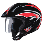 Buy OPEN FACE HELMET MARSHALL D1 DECOR  BLACK N2 STUDDS on 0 % discount
