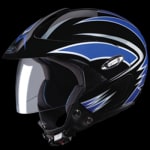 Buy OPEN FACE HELMET MARSHALL D1 DECOR  BLACK N1 (600MM) STUDDS on 0 % discount