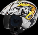 Buy OPEN FACE HELMET MARSHALL D2 DECOR WHITE-N5 (570MM) STUDDS on 0 % discount