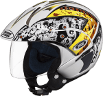 Buy OPEN FACE HELMET MARSHALL D2 DECOR WHITE-N5 STUDDS on 0 % discount