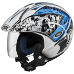 Buy OPEN FACE HELMET MARSHALL D2 DECOR WHITE-N1 STUDDS on 0 % discount