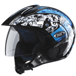 Buy OPEN FACE HELMET MARSHALL D2 DECOR BLACK N1 STUDDS on 0 % discount