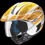 Buy OPEN FACE HELMET MARSHALL D3 DECOR WHITE N5 (570MM) STUDDS on 0 % discount