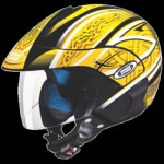 Buy OPEN FACE HELMET MARSHALL D3 DECOR BLACK N5 (600MM) STUDDS on 0 % discount