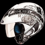 Buy OPEN FACE HELMET MARSHALL D4 DECOR  WHITE N4 (600MM) STUDDS on 0 % discount