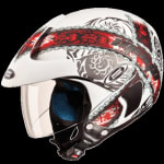 Buy OPEN FACE HELMET MARSHALL D4 DECOR  MATT WHITE N2 (600MM) STUDDS on 0 % discount