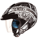 Buy OPEN FACE HELMET MARSHALL D4 DECOR  BLACK N4 STUDDS on 0 % discount
