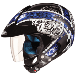 Buy OPEN FACE HELMET MARSHALL D4 DECOR  MATT BLACK N1 STUDDS on 0 % discount