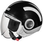 Buy OPEN FACE HELMET NANO 560 WHITE BLACK STUDDS on 0 % discount