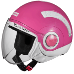 Buy OPEN FACE HELMET NANO 560 WHITE PINK STUDDS on 0 % discount