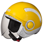 Buy OPEN FACE HELMET NANO 560 WHITE YELLOW STUDDS on 0 % discount