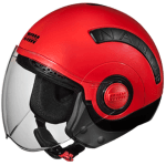 Buy OPEN FACE HELMET NANO 560 BLACK RED STUDDS on 0 % discount