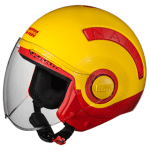 Buy OPEN FACE HELMET NANO 560 RED YELLOW STUDDS on 0 % discount