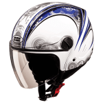 Buy OPEN FACE HELMET TRACK D1 DECOR WHITE N1 STUDDS on 0 % discount
