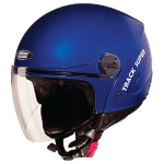 Buy OPEN FACE HELMET TRACK SUPER FLAME BLUE STUDDS on 0 % discount