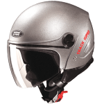 Buy OPEN FACE HELMET TRACK SUPER SILVER GREY STUDDS on 0 % discount