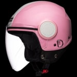 Buy OPEN FACE HELMET URBAN W PINK WITH CARBON CENTRE STRIP (540MM) STUDDS on 0 % discount