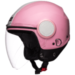Buy OPEN FACE HELMET URBAN W PINK WITH CARBON CENTRE STRIP STUDDS on 0 % discount