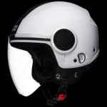 Buy OPEN FACE HELMET URBAN W WHITE WITH CARBON CENTRE STRIP (580MM) STUDDS on 0 % discount