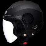 Buy OPEN FACE HELMET URBAN W BLACK WITH CARBON CENTRE STRIP (600MM) STUDDS on 0 % discount