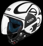 Buy OPEN FACE HELMET CUB D3 DECOR WHITE N4 (570MM) STUDDS on 0 % discount