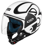 Buy OPEN FACE HELMET CUB D3 DECOR WHITE N4 STUDDS on 0 % discount