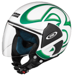 Buy OPEN FACE HELMET CUB D3 DECOR WHITE N3 STUDDS on 0 % discount