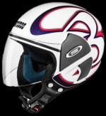 Buy OPEN FACE HELMET CUB D3 DECOR WHITE N2 (570MM) STUDDS on 0 % discount