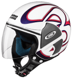Buy OPEN FACE HELMET CUB D3 DECOR WHITE N2 STUDDS on 0 % discount