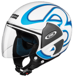 Buy OPEN FACE HELMET CUB D3 DECOR WHITE N1 STUDDS on 0 % discount