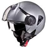 Buy OPEN FACE HELMET DOWNTOWN SILVER GREY STUDDS on 0 % discount