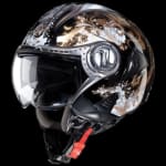 Buy OPEN FACE HELMET DOWNTOWN D1 DECOR BLACK N12 (570MM) STUDDS on 0 % discount