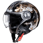 Buy OPEN FACE HELMET DOWNTOWN D1 DECOR BLACK N12 STUDDS on 0 % discount