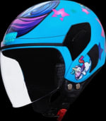 Buy OPEN FACE HELMET FEMM SUPER 540 D1 DECOR UNICORN BLUE (540MM) STUDDS on 0 % discount