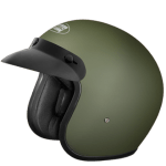 Buy OPEN FACE HELMET JETSTAR CLASSIC PLAIN MILITARY GREEN STUDDS on 0 % discount