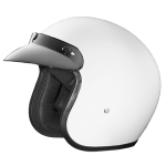 Buy OPEN FACE HELMET JETSTAR CLASSIC PLAIN WHITE STUDDS on 0 % discount