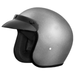 Buy OPEN FACE HELMET JETSTAR CLASSIC PLAIN SILVER GREY STUDDS on 0 % discount