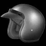Buy OPEN FACE HELMET JETSTAR CLASSIC PLAIN GUN GREY (570MM) STUDDS on 0 % discount