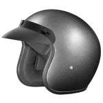 Buy OPEN FACE HELMET JETSTAR CLASSIC PLAIN GUN GREY STUDDS on 0 % discount