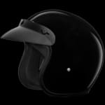 Buy OPEN FACE HELMET JETSTAR CLASSIC PLAIN BLACK (570MM) STUDDS on 0 % discount