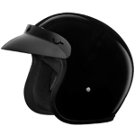 Buy OPEN FACE HELMET JETSTAR CLASSIC PLAIN BLACK STUDDS on 0 % discount