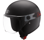 Buy OPEN FACE HELMET JETSTAR CLASSIC WITH VISOR BLACK STUDDS on 0 % discount
