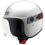 Buy OPEN FACE HELMET JETSTAR CLASSIC WITH VISOR WHITE STUDDS on 0 % discount