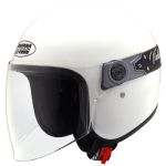 Buy OPEN FACE HELMET JETSTAR VINTAGE WITH VISOR WHITE STUDDS on 0 % discount