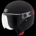 Buy OPEN FACE HELMET JETSTAR VINTAGE WITH VISOR MATT BLACK (600MM) STUDDS on 0 % discount