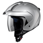 Buy OPEN FACE HELMET KS 1 METRO SILVER GREY STUDDS on 0 % discount