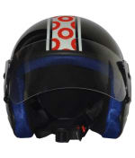 Buy TUFF OPEN FACE HELMET - OOPS RED RINGS (GLOSSY BLACK) on 0 % discount