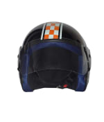 Buy TUFF OPEN FACE HELMET - OOPS ORANGE CHECKS (GLOSSY BLACK) FOR MEN on 0 % discount
